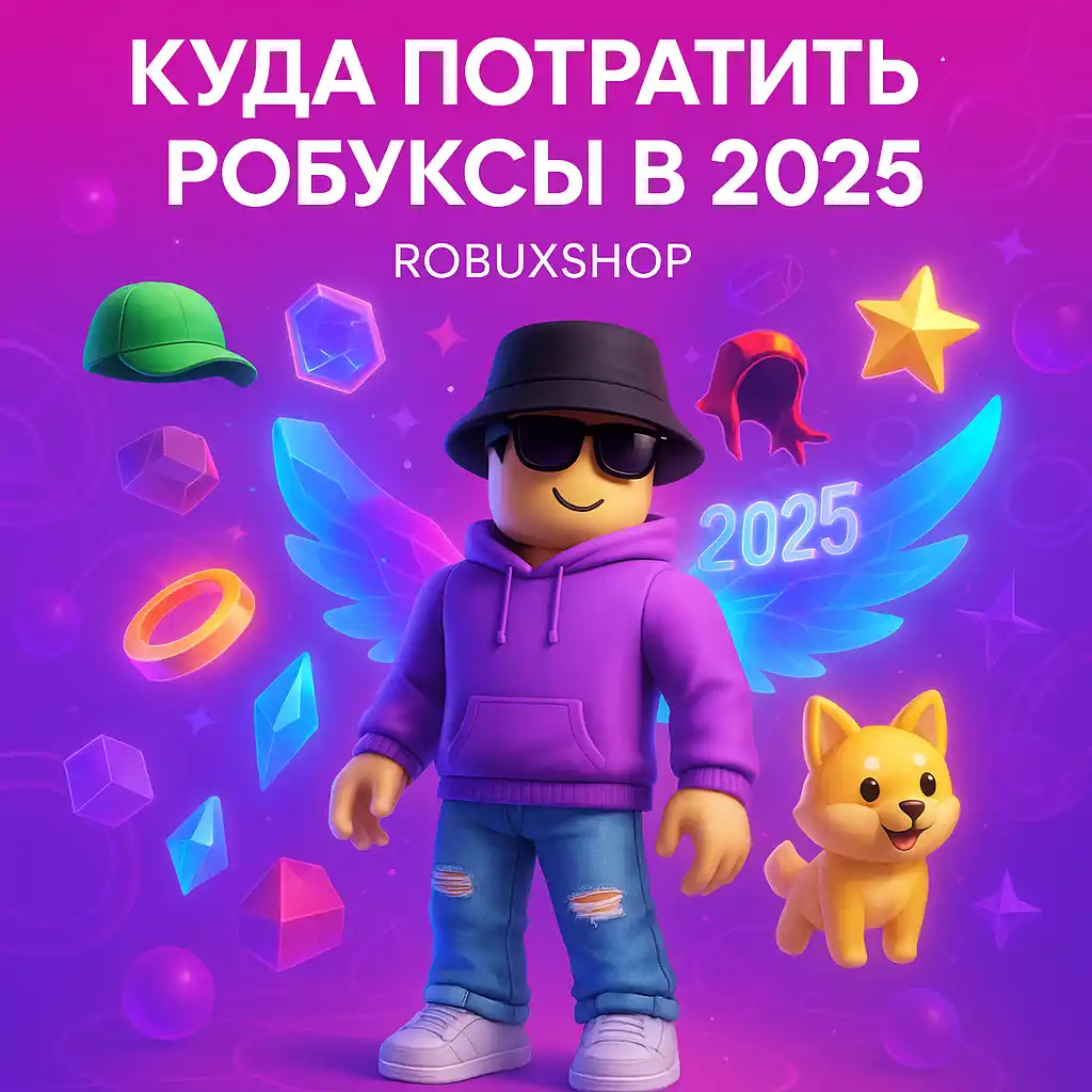 Куда потратить робуксы в Roblox в 2025 году: полный гид по покупкам - статья о покупке робуксов на RobuxShop