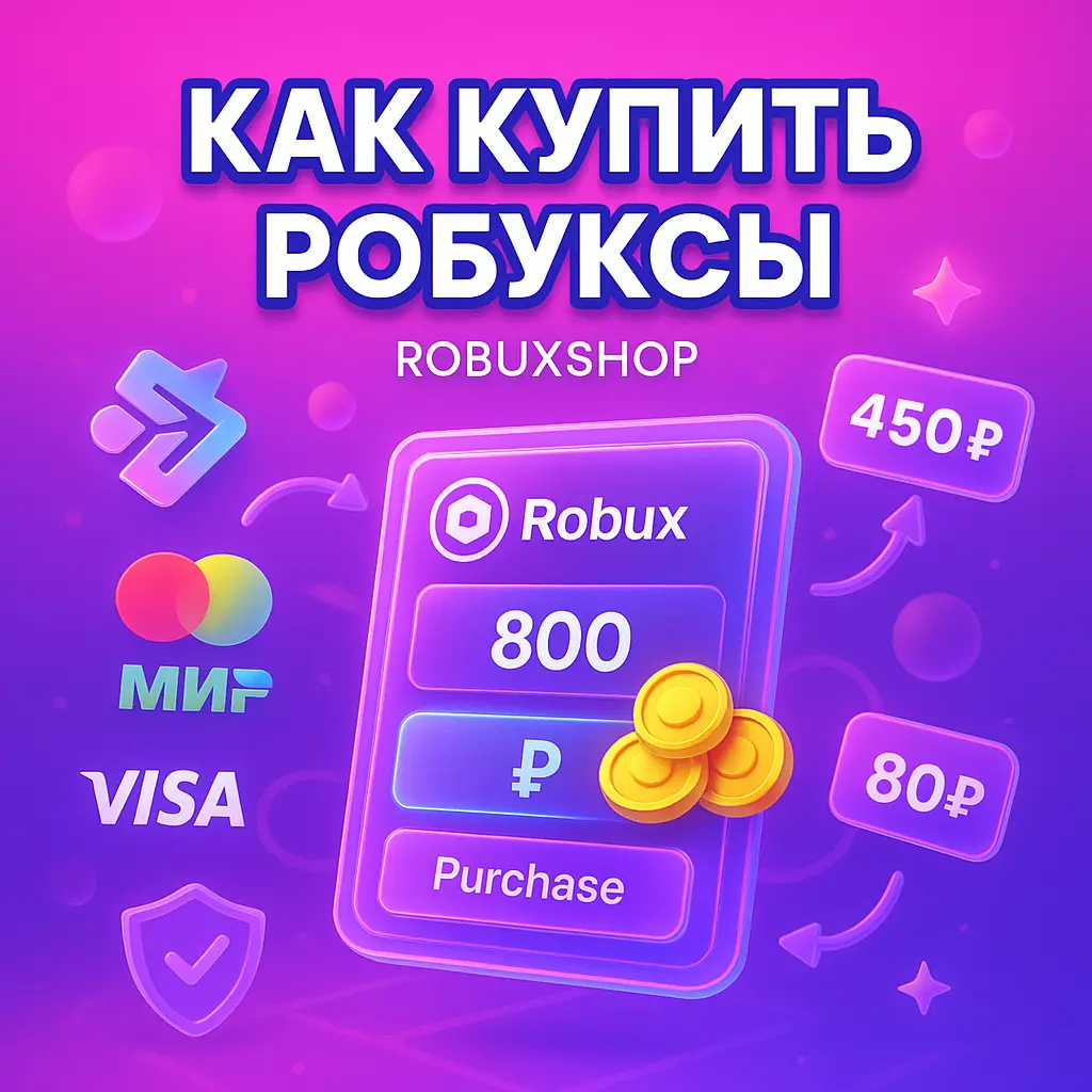 Как купить робуксы - статья о покупке робуксов на RobuxShop